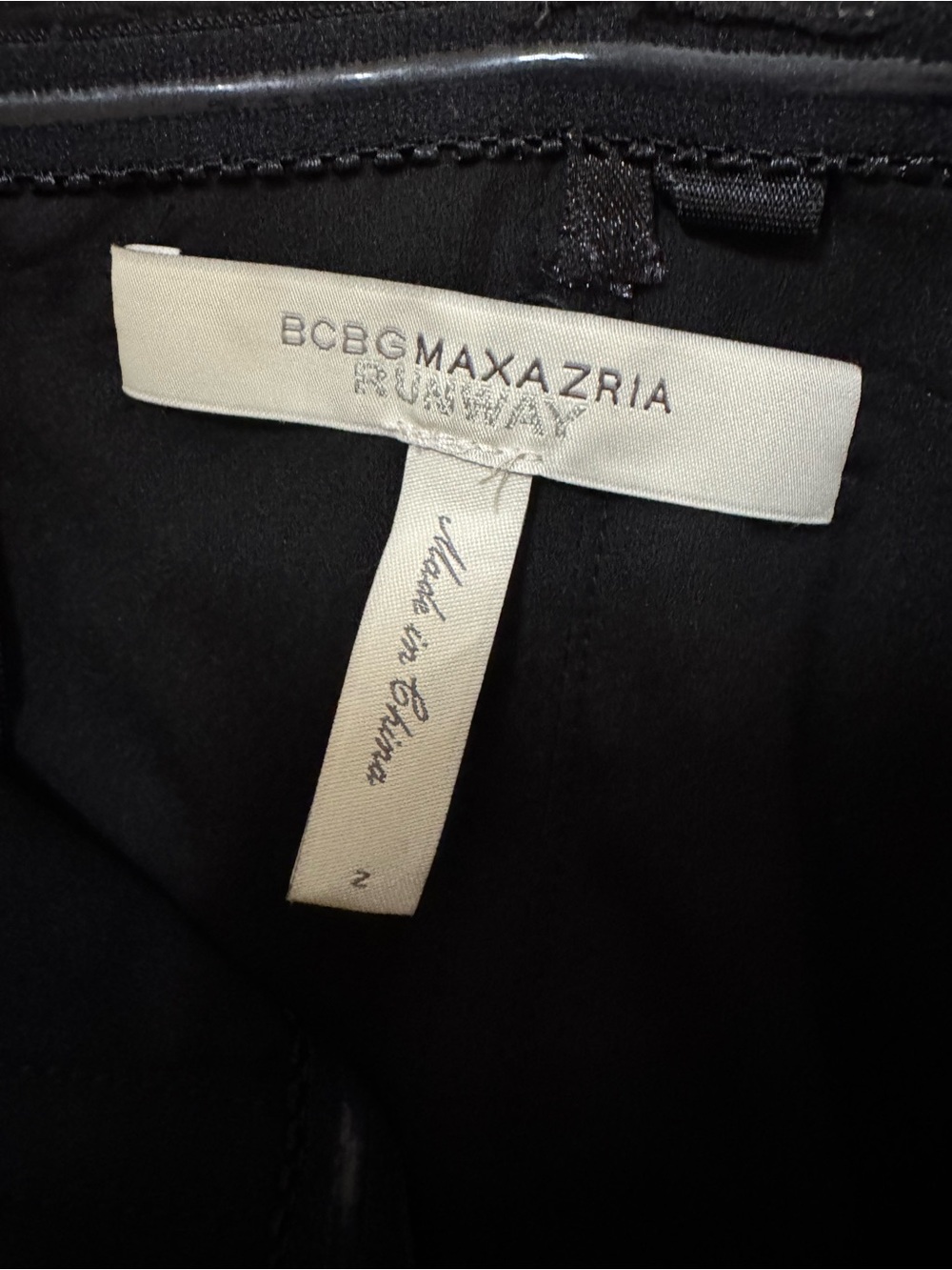 BCBGMaxAzria RUNWAY Strapless Black Ruffle-Front Dress - Picture 4 of 4